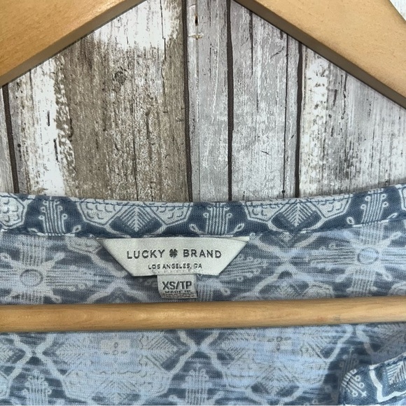 Lucky Brand Light Blue Boho Bandana Long Sleeve - Picture 5 of 5